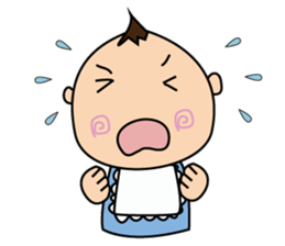 a mischievous little baby. sticker #2695660