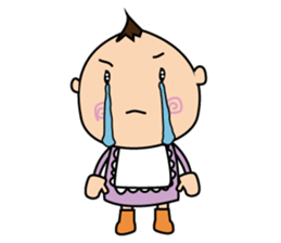 a mischievous little baby. sticker #2695662