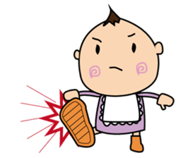 a mischievous little baby. sticker #2695663