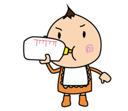 a mischievous little baby. sticker #2695664