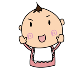 a mischievous little baby. sticker #2695665