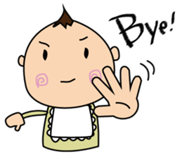 a mischievous little baby. sticker #2695667