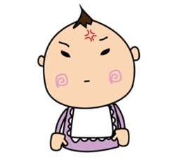 a mischievous little baby. sticker #2695669