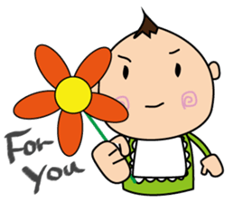 a mischievous little baby. sticker #2695670