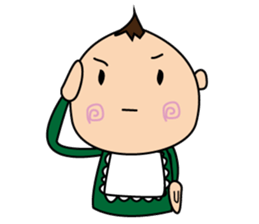 a mischievous little baby. sticker #2695671