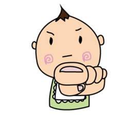 a mischievous little baby. sticker #2695672