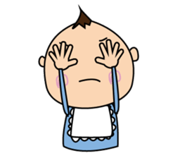 a mischievous little baby. sticker #2695675