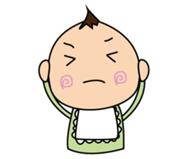 a mischievous little baby. sticker #2695677