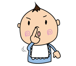 a mischievous little baby. sticker #2695678