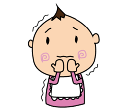 a mischievous little baby. sticker #2695679