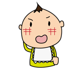 a mischievous little baby. sticker #2695680