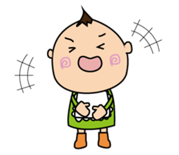 a mischievous little baby. sticker #2695681