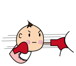 a mischievous little baby. sticker #2695685