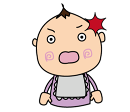 a mischievous little baby. sticker #2695686