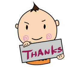 a mischievous little baby. sticker #2695688