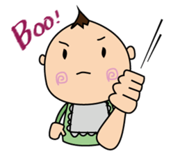 a mischievous little baby. sticker #2695689