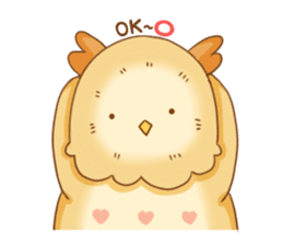 cute fluffy owl sticker #2697403