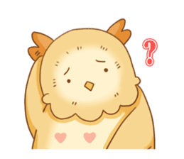 cute fluffy owl sticker #2697410
