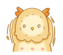 cute fluffy owl sticker #2697411