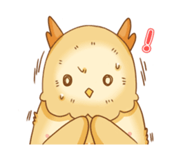 cute fluffy owl sticker #2697413