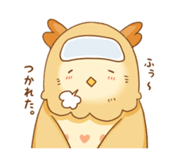 cute fluffy owl sticker #2697417