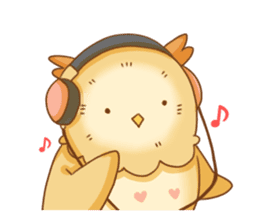 cute fluffy owl sticker #2697424