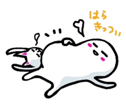 White-Man & Hakoiri-Cat 3 sticker #2697464