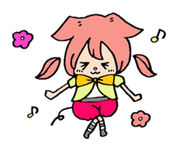 Piglet and a child wolf. sticker #2698087