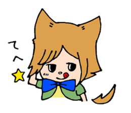 Piglet and a child wolf. sticker #2698114