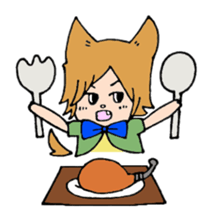 Piglet and a child wolf. sticker #2698116