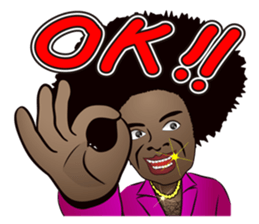 Big Afro Guy sticker #2698564