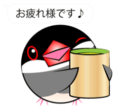 Cute Java sparrow Messenger sticker #2700046