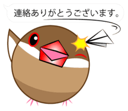 Cute Java sparrow Messenger sticker #2700052