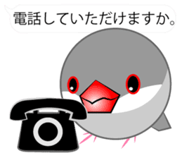 Cute Java sparrow Messenger sticker #2700054