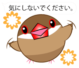 Cute Java sparrow Messenger sticker #2700072
