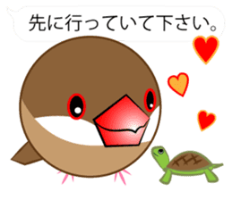 Cute Java sparrow Messenger sticker #2700076