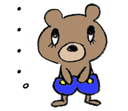 The bear which is wearing blue trousers sticker #2700294
