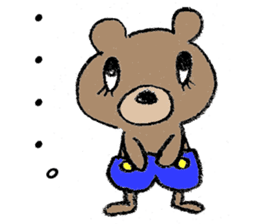 The bear which is wearing blue trousers sticker #2700294