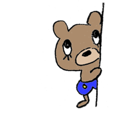 The bear which is wearing blue trousers sticker #2700320