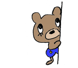 The bear which is wearing blue trousers sticker #2700320