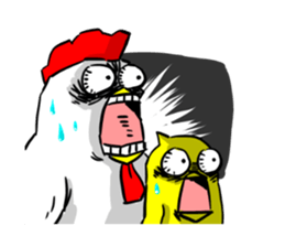 Chicken parent and child sticker #2703028