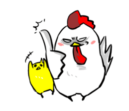 Chicken parent and child sticker #2703045