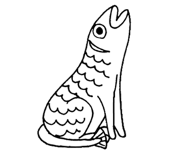 Uoneko - Fish Cat - sticker #2703780