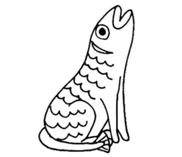 Uoneko - Fish Cat - sticker #2703780