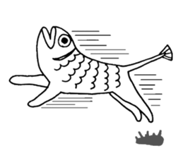 Uoneko - Fish Cat - sticker #2703781