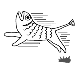 Uoneko - Fish Cat - sticker #2703781