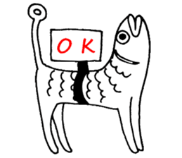 Uoneko - Fish Cat - sticker #2703797