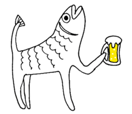 Uoneko - Fish Cat - sticker #2703801