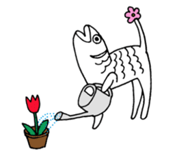 Uoneko - Fish Cat - sticker #2703804