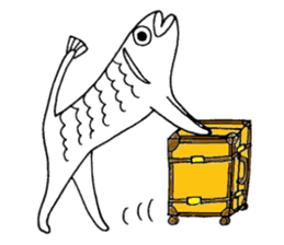 Uoneko - Fish Cat - sticker #2703810